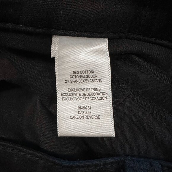 BCBG Black Skinny Cargo Pants Womens Size 6 Zipper Ankles Soft Fabric - Picture 5 of 6